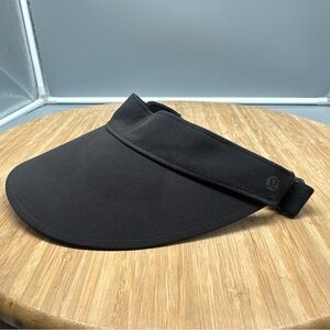 LULULEMON Fast Paced Run Visor Womens One Size Black Athletic Tennis Golf OS.